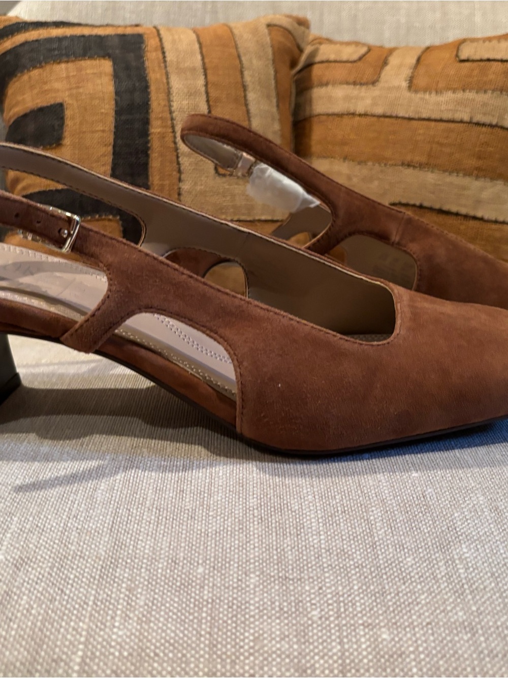 Naturalizer “Carmen” Suede Slingback Pumps